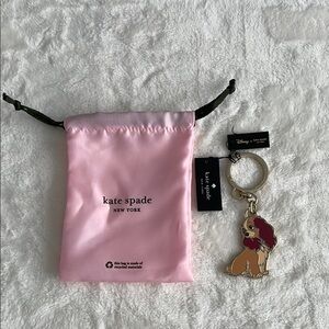 Kate Spade Pink Key Holder with Disney Lady Charm